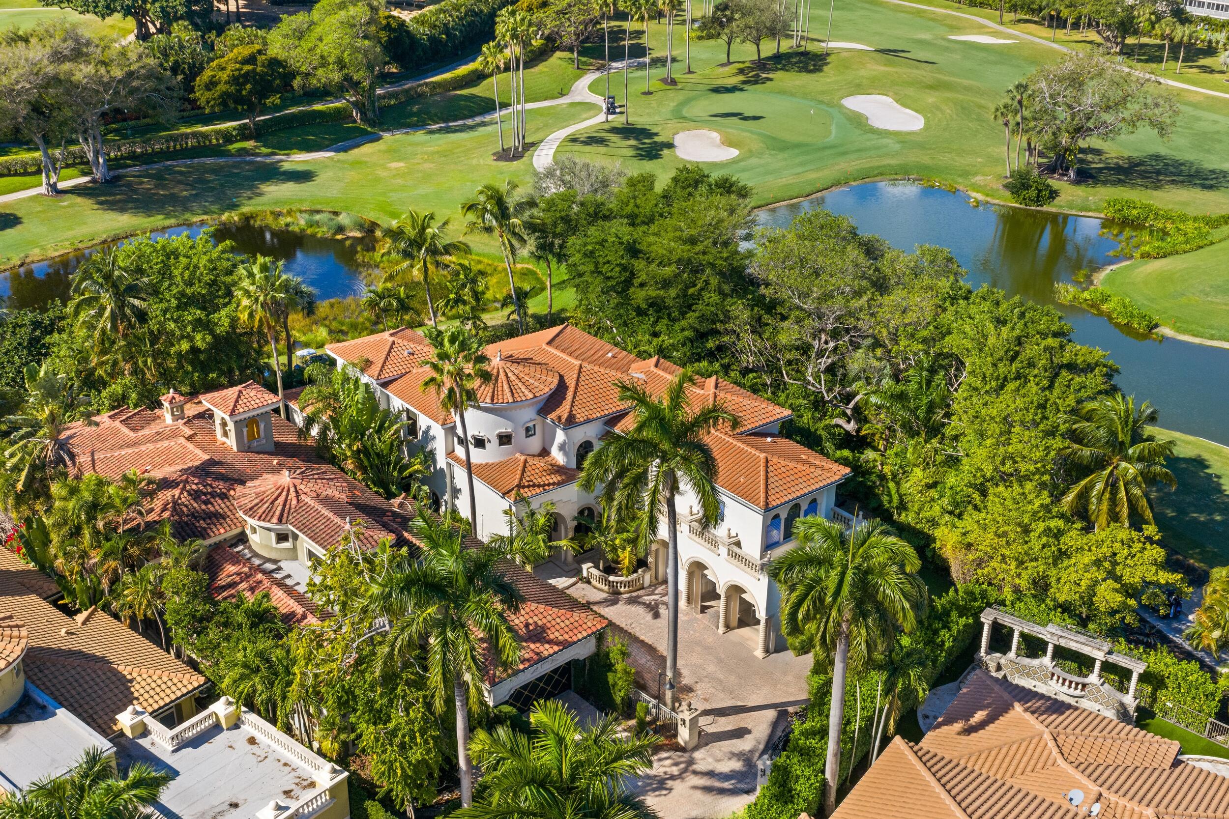 Miami luxury estate aerial